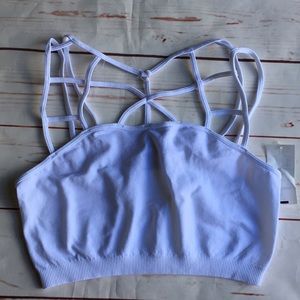 White Caged Seamless Bralette